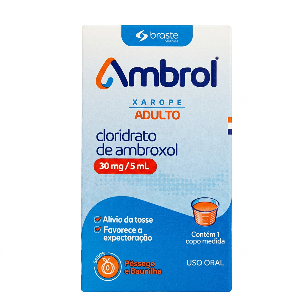 Caixa de Ambrol Xarope Adulto 30mg/5mL — Braste Pharma