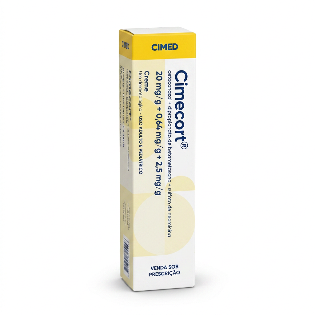 Caixa de Cimecort Creme 20mg/g + 0,64mg/g + 2,5mg/g — Cimed