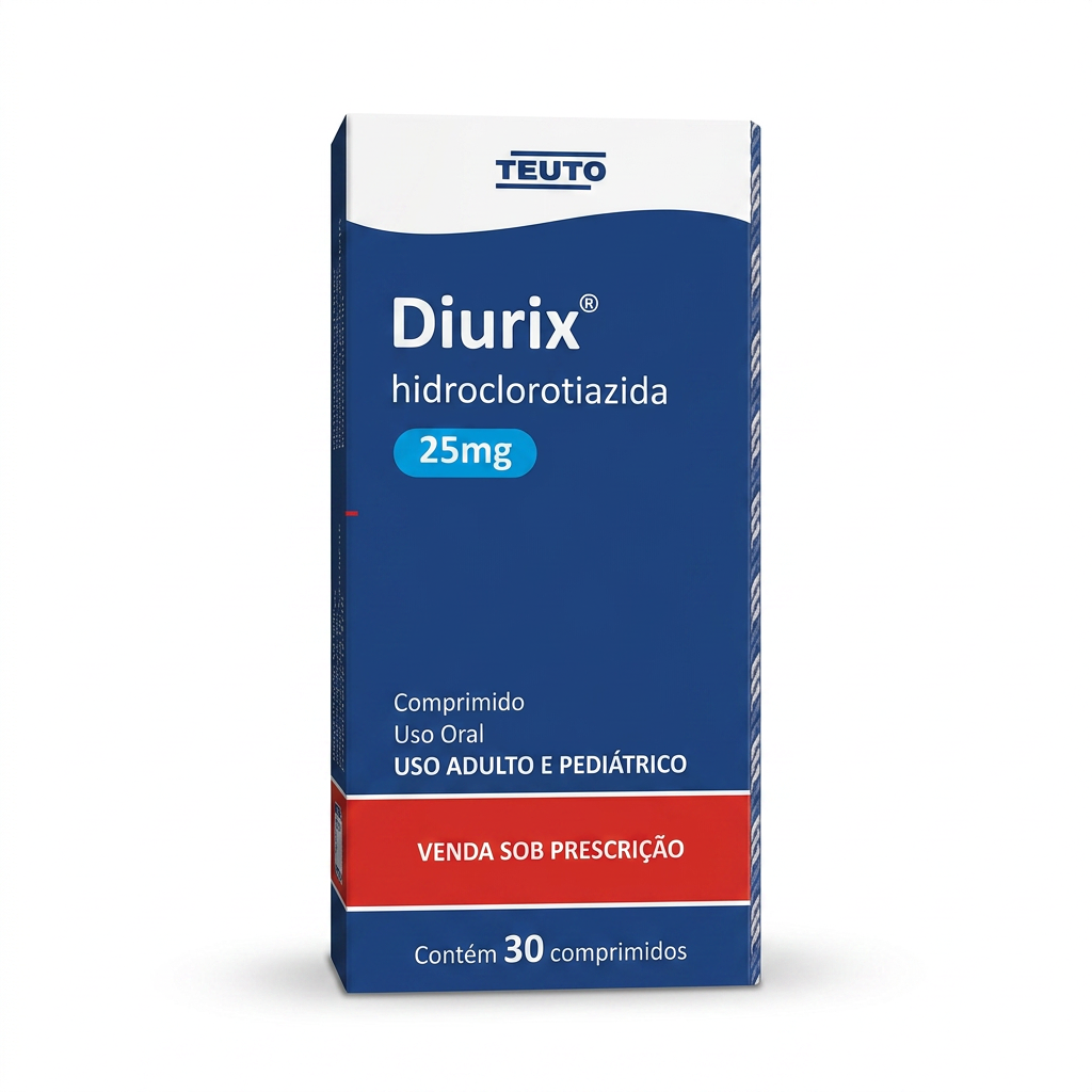 Caixa de Diurix Hidroclorotiazida 25mg — Teuto