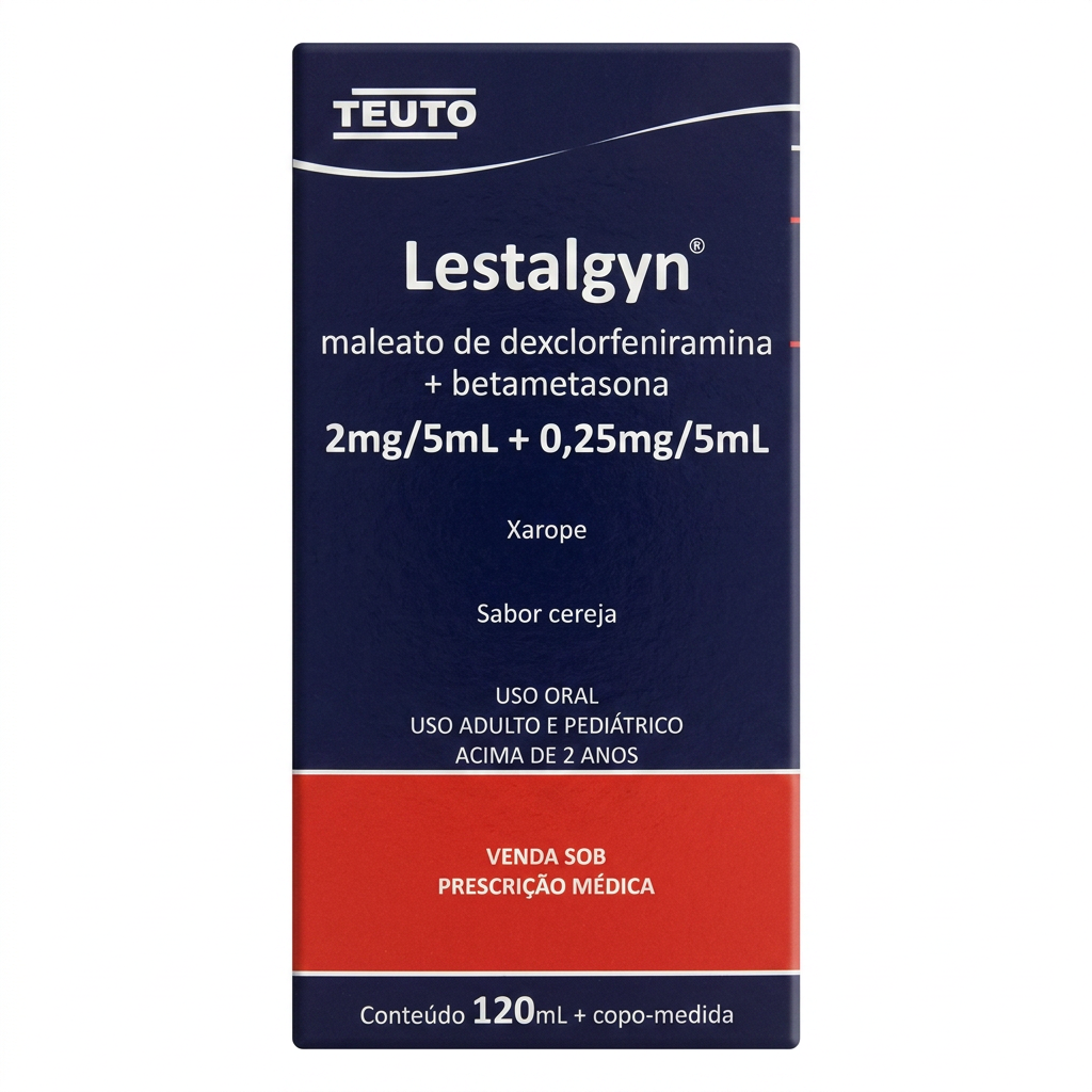 Caixa de Lestalgyn Xarope 2mg/5mL + 0,25mg/5mL — Teuto