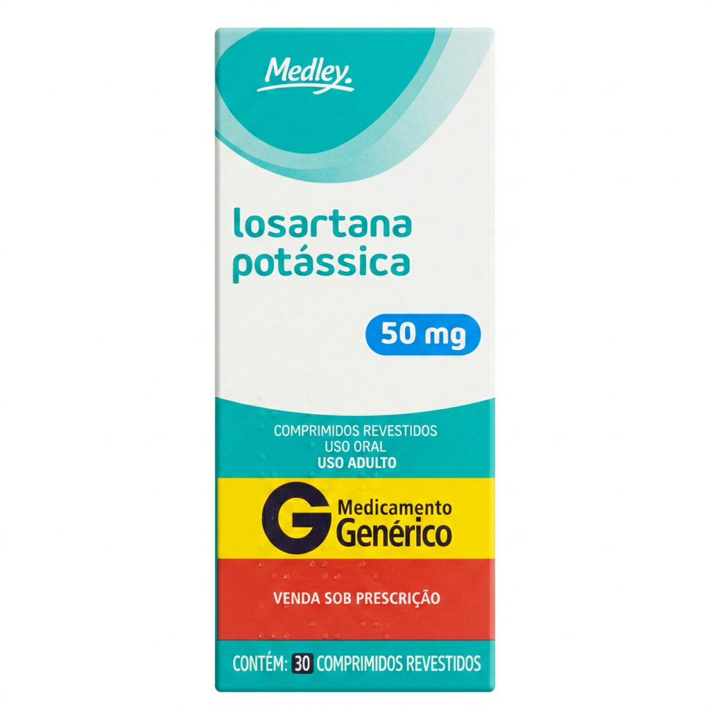 Caixa de Losartana Potássica 50mg — Medley